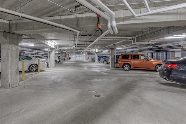 view of parking garage