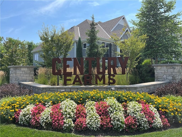 view of community sign