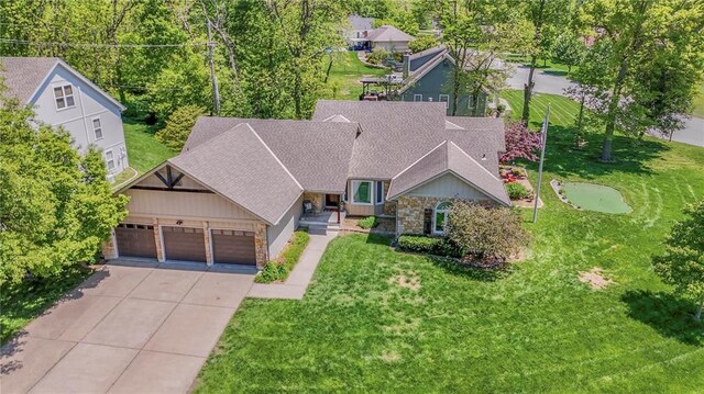 view from above of property