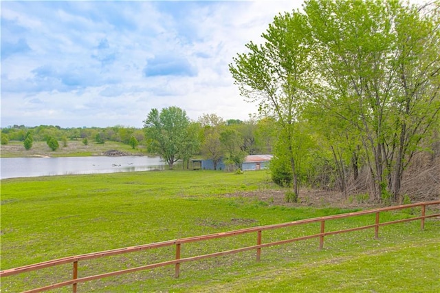 1204 E 223rd St, Cleveland, MO 64734 - view of yard featuring a water view