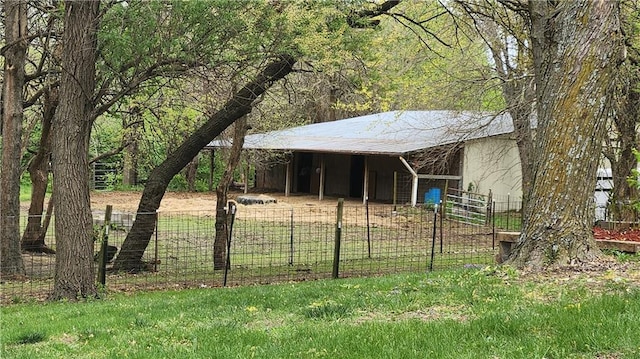 view of outbuilding featuring an exterior structure and an outdoor structure
