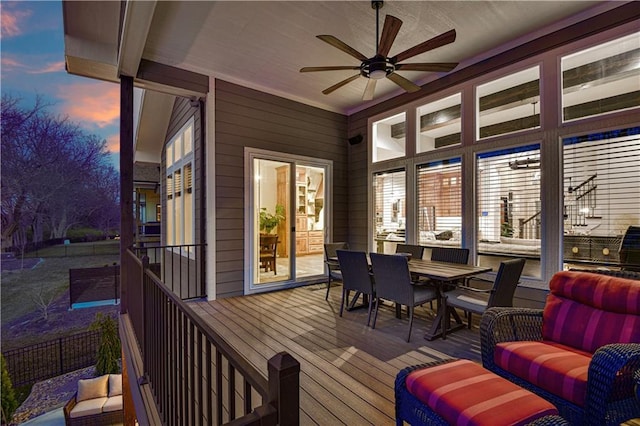 view of sunroom / solarium