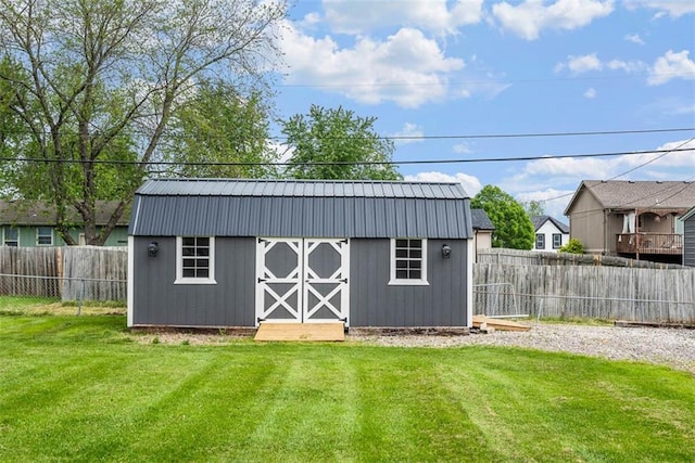 view of shed
