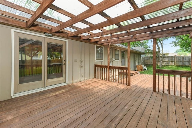 2217 Kingman St, Leavenworth, KS 66048 - wooden terrace featuring a pergola