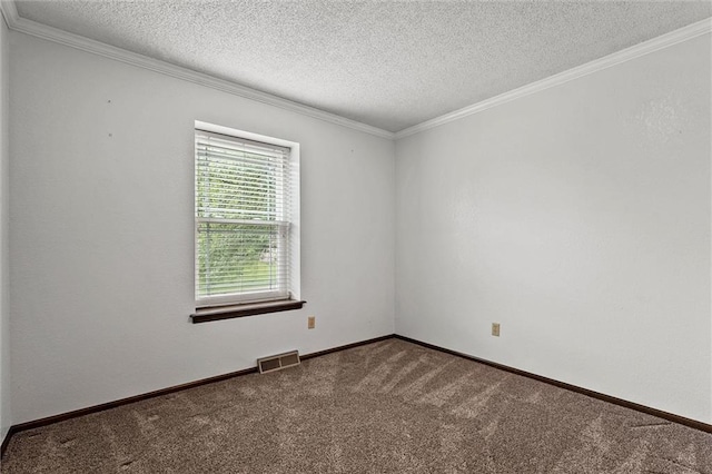 18104 E 24th St S, Independence, MO 64057 - carpeted empty room with a textured ceiling, crown molding, and baseboards