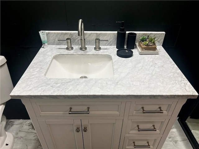 room details with vanity