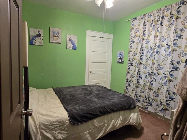 bedroom featuring carpet