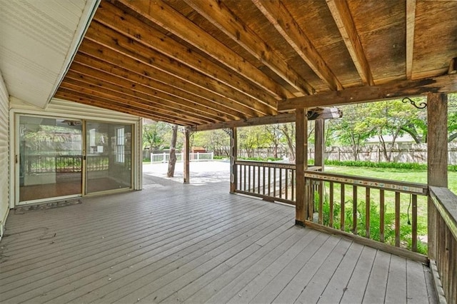 view of wooden terrace