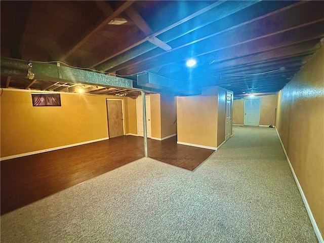 4322 Everett Ave, Kansas City, KS 66102 - finished below grade area with baseboards and carpet floors