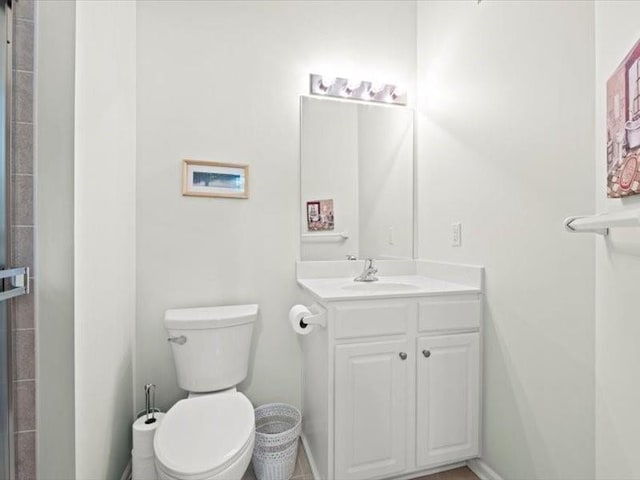 11179 S Summit St, Olathe, KS 66062 - bathroom featuring an enclosed shower, toilet, and vanity