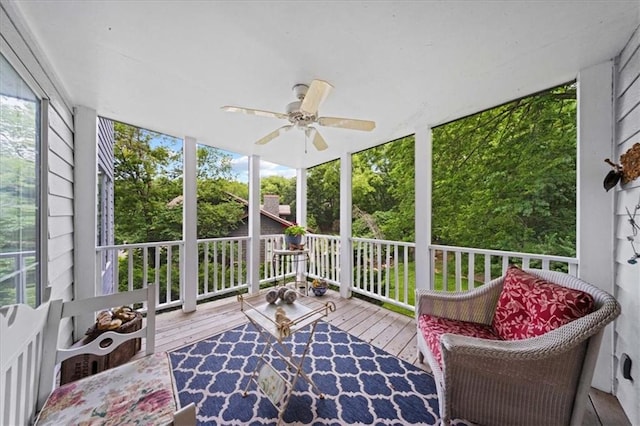 26266 W 110th Ter, Olathe, KS 66061 - sunroom / solarium with a ceiling fan