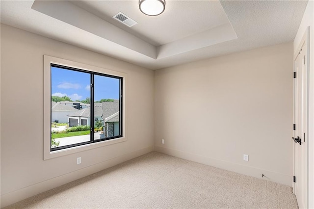 2314 SW Serena Pl, Lees Summit, MO 64082 - carpeted spare room featuring a tray ceiling and baseboards