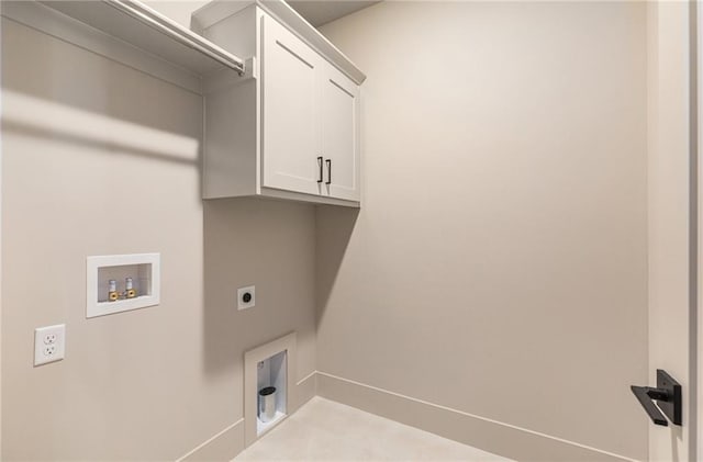 2314 SW Serena Pl, Lees Summit, MO 64082 - laundry area featuring cabinet space, washer hookup, and electric dryer hookup