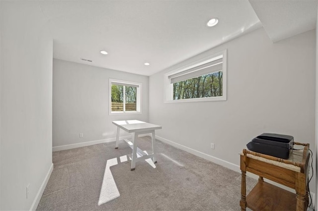 811 W Shawhan Pkwy, Lees Summit, MO 64086 - carpeted office space with baseboards, visible vents, and recessed lighting