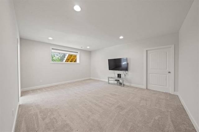 811 W Shawhan Pkwy, Lees Summit, MO 64086 - basement featuring carpet, baseboards, and recessed lighting