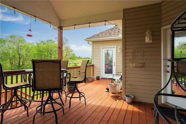 view of wooden deck