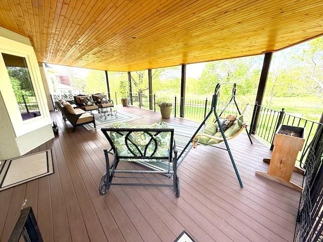 view of sunroom