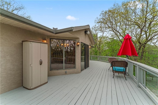 view of wooden deck