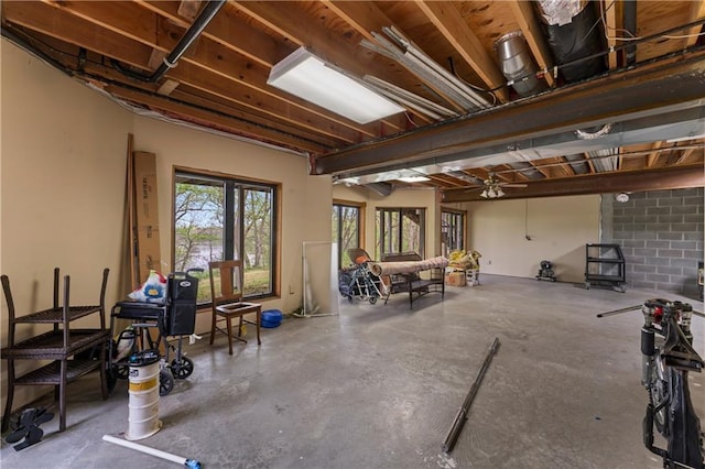view of basement