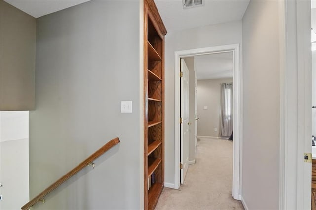 22721 E 27th Street Ct S, Blue Springs, MO 64015 - corridor with an upstairs landing, baseboards, and light carpet