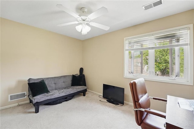 22721 E 27th Street Ct S, Blue Springs, MO 64015 - carpeted office space with baseboards and a ceiling fan