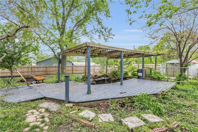 exterior space featuring a fenced backyard