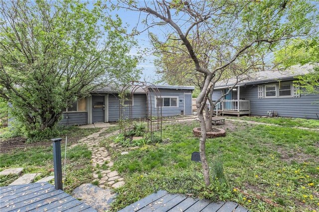 exterior space with a deck