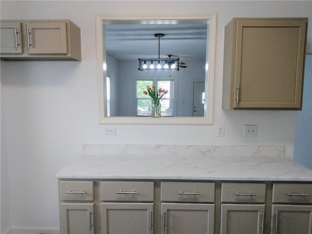 507 N Pearl St, Paola, KS 66071 - kitchen with gray cabinetry