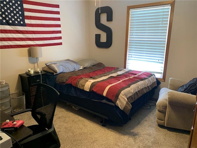 view of carpeted bedroom