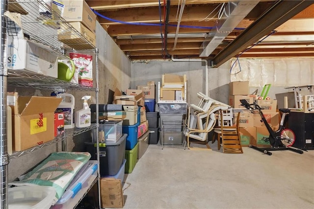 view of storage area