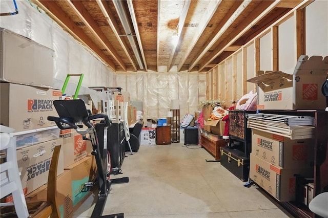 view of storage area