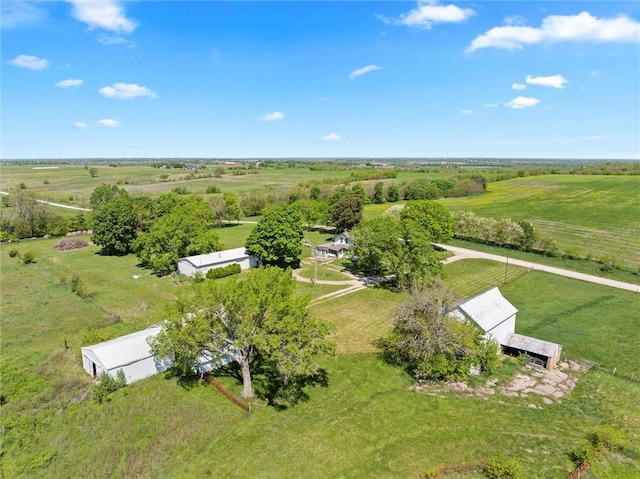 657 N 400th Rd, Overbrook, KS 66524 - aerial view of sparsely populated area featuring a pastoral area