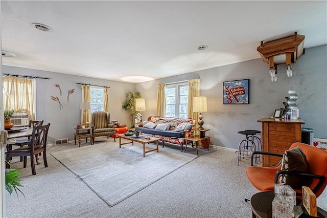 636 S Fuller Ave, Independence, MO 64052 - carpeted living area with baseboards
