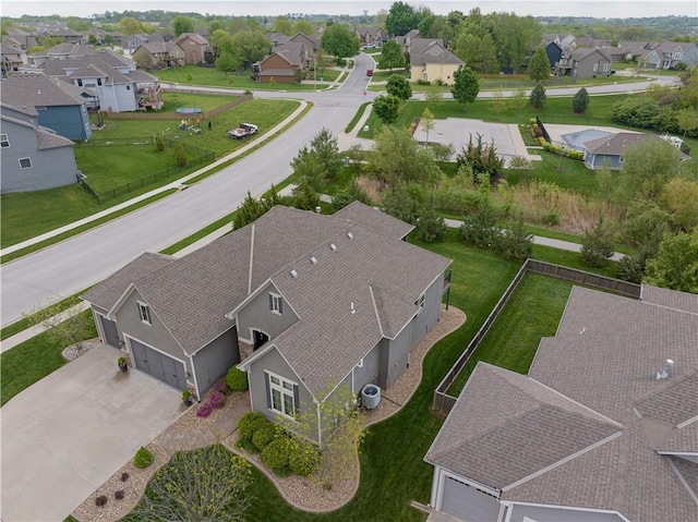 aerial view featuring a residential view