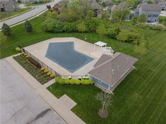 aerial view featuring a residential view