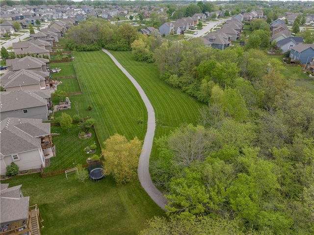aerial view with a residential view