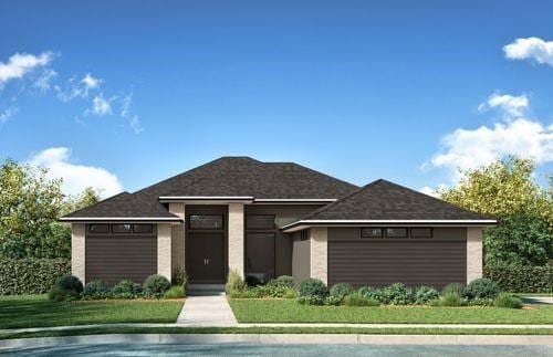 12605 W 170th St, Overland Park, KS 66221 - view of front facade with a front lawn