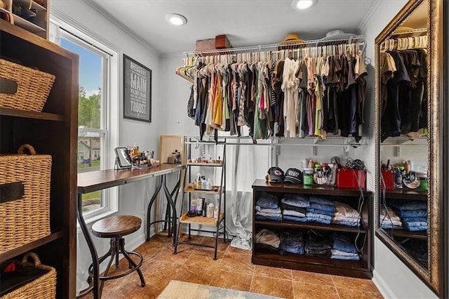 view of walk in closet