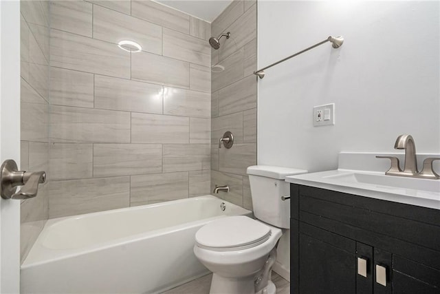 321 22nd Street Ter, Blue Springs, MO 64015 - bathroom with vanity, toilet, and bathtub / shower combination