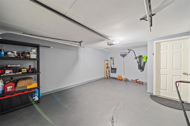 garage featuring a garage door opener