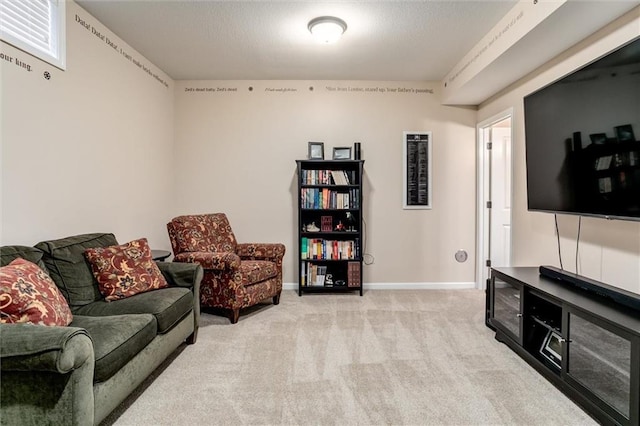 925 SW Ovation Dr, Lees Summit, MO 64081 - living room featuring baseboards and light carpet