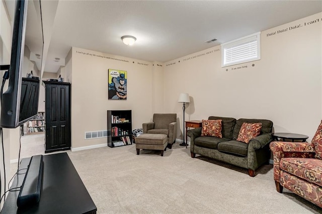 925 SW Ovation Dr, Lees Summit, MO 64081 - carpeted living room featuring baseboards and visible vents