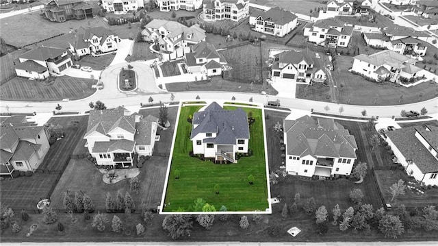 10675 W 142nd Ter, Overland Park, KS 66221 - aerial perspective of suburban area featuring property boundaries highlighted