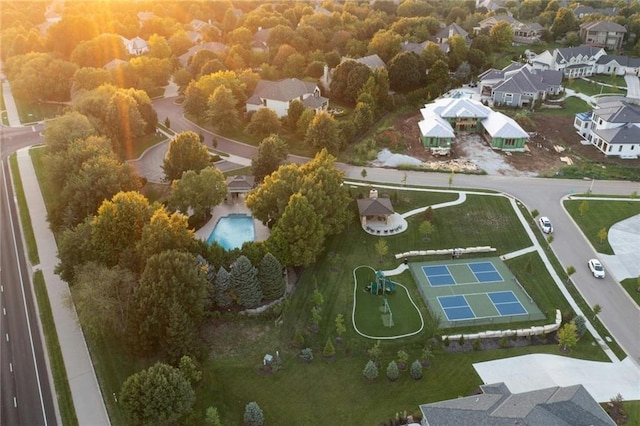 10675 W 142nd Ter, Overland Park, KS 66221 - aerial perspective of suburban area with a pool