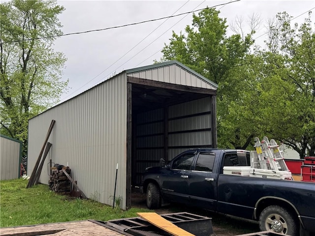view of pole building with a carport
