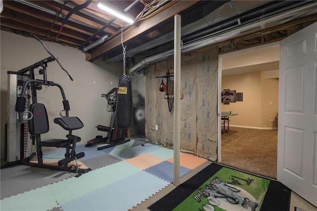 view of workout area