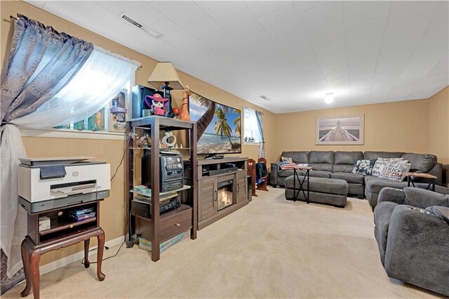 1003 Leone Ave, Sedalia, MO 65301 - carpeted living area featuring visible vents