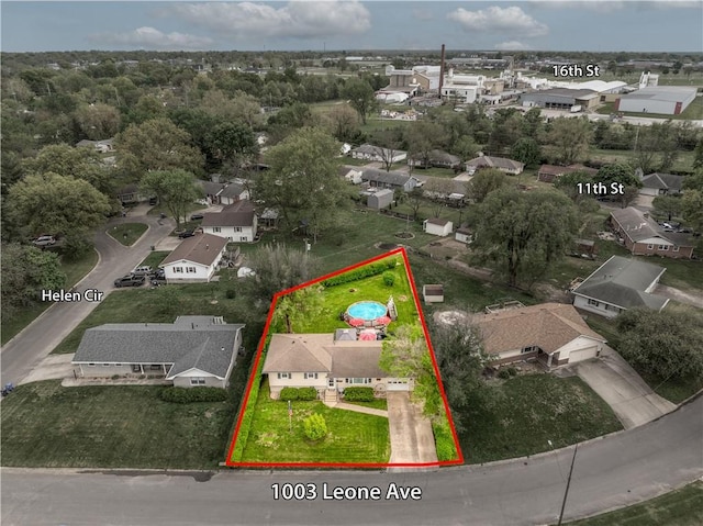 1003 Leone Ave, Sedalia, MO 65301 - birds eye view of property with a residential view