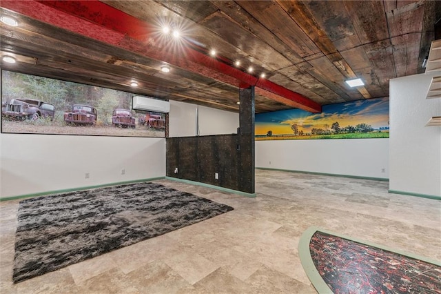 19707 E State Route A, Archie, MO 64725 - finished below grade area with an AC wall unit and baseboards