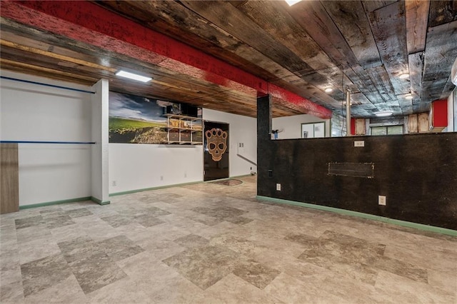 19707 E State Route A, Archie, MO 64725 - interior space featuring wood ceiling